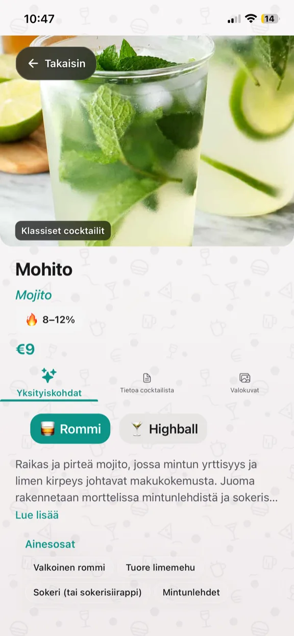 ScanYum Cocktailtila — ainesosat, perusväkevä, makuprofiili
