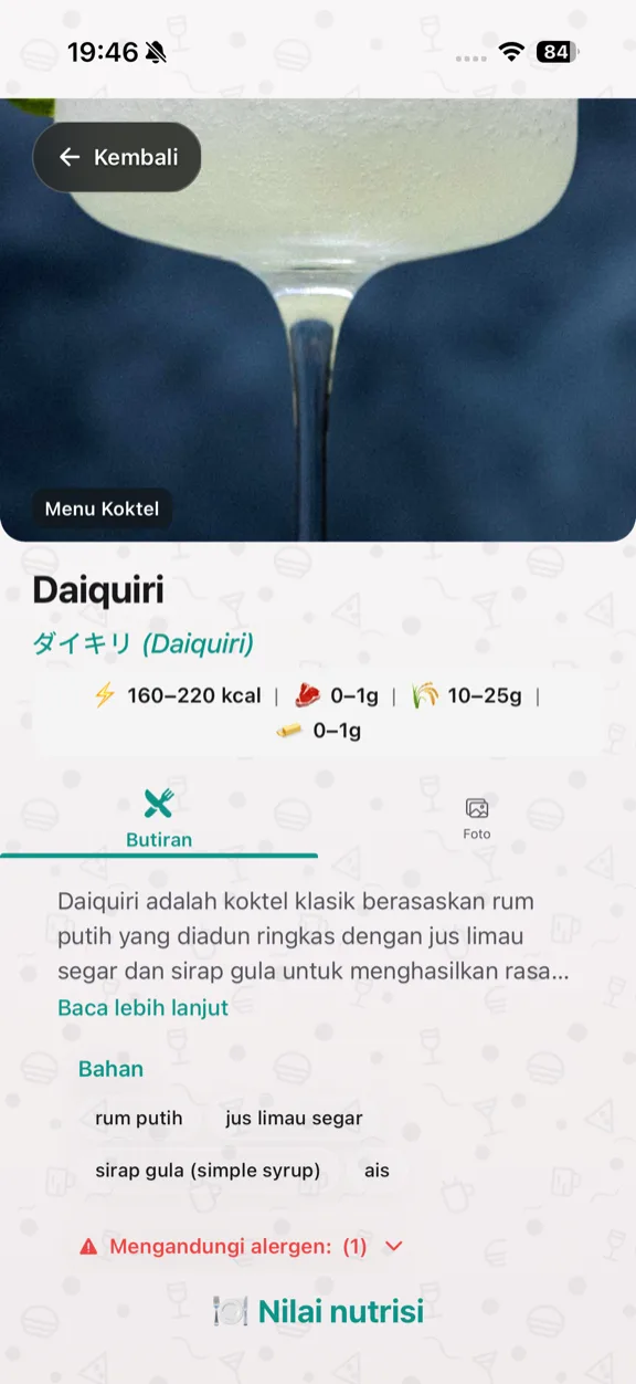 ScanYum Mod Koktel — ramuan, spirit asas, profil rasa