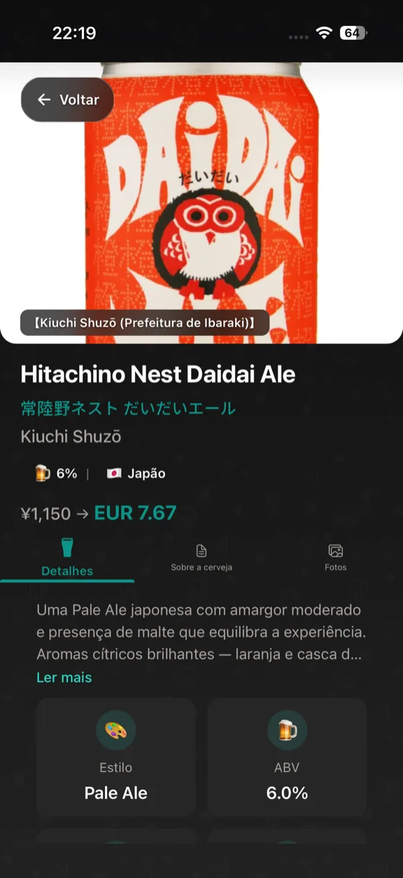 ScanYum Modo Cerveja — listas de pressão, estilos, ABV e detalhes da cervejeira